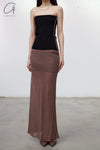 SWAYING/KNIT bottoming tube top SWBM03 black